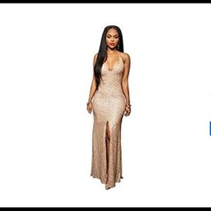 Low cut spaghetti strap dress
